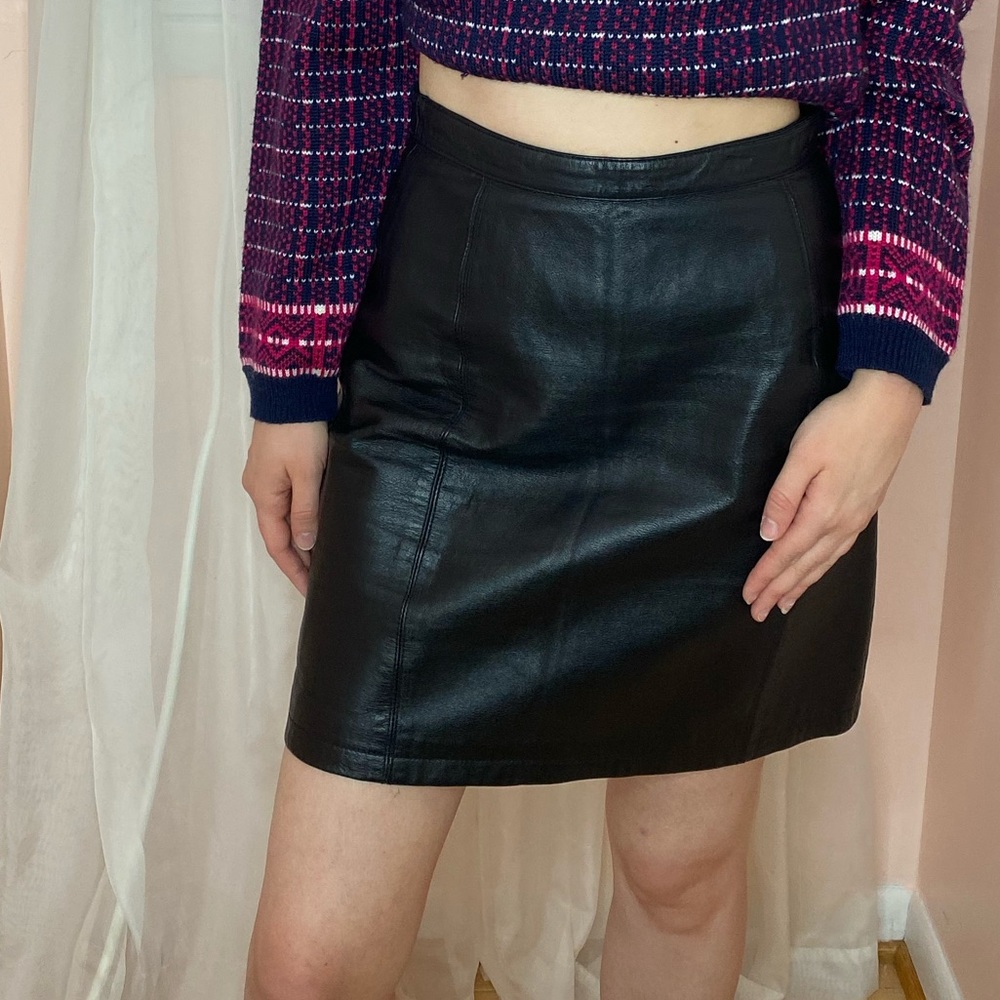 Black Leather Skirt